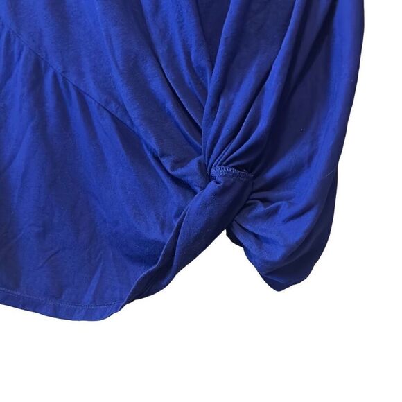 Xersion Activewear Top Long Sleeve Twist Front Cobalt‎ Blue Women's - Picture 3 of 4